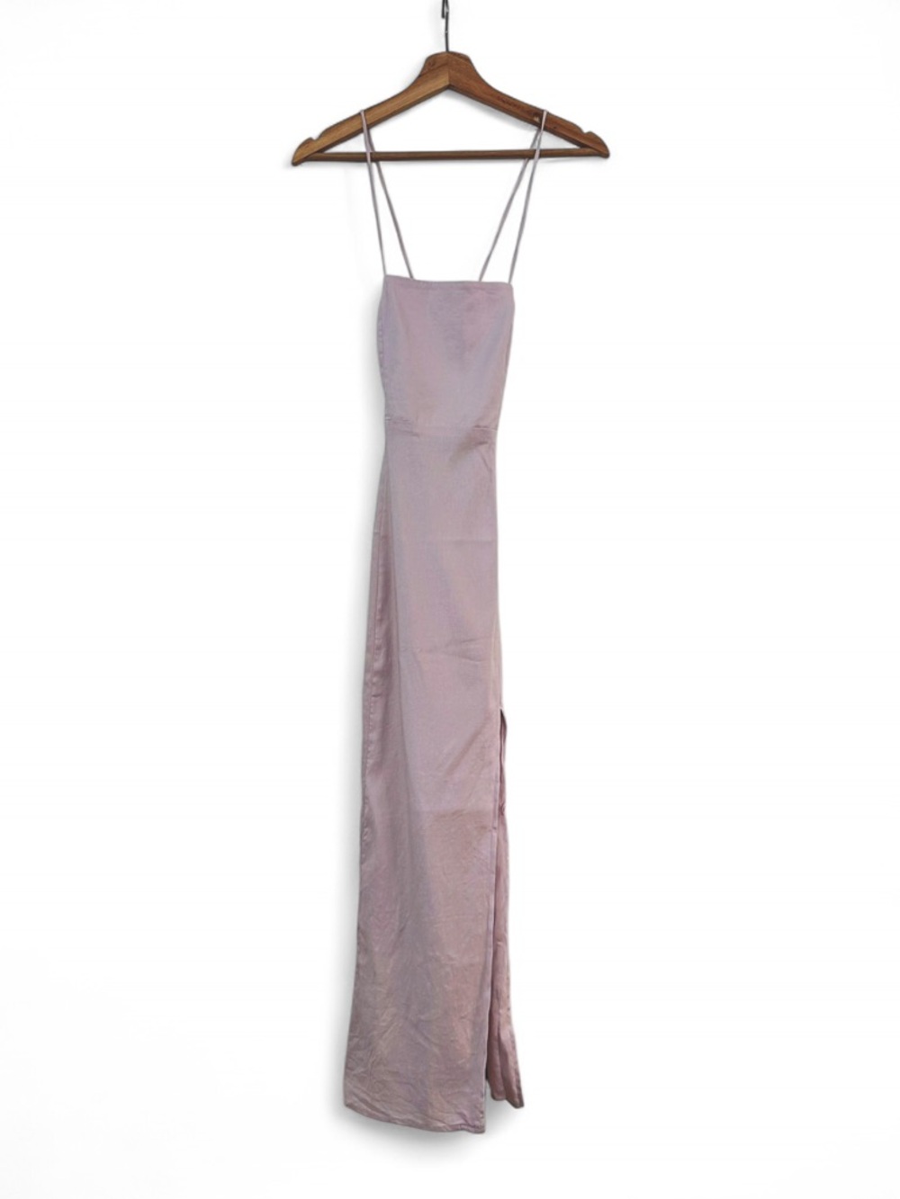 Zara Lilac Satin Slip Maxi Dress